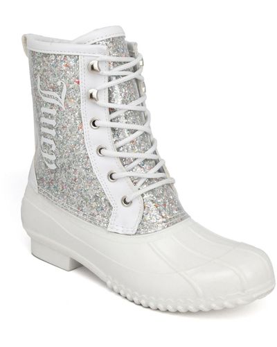 Juicy Couture Talos Glitter Rain Boots - White