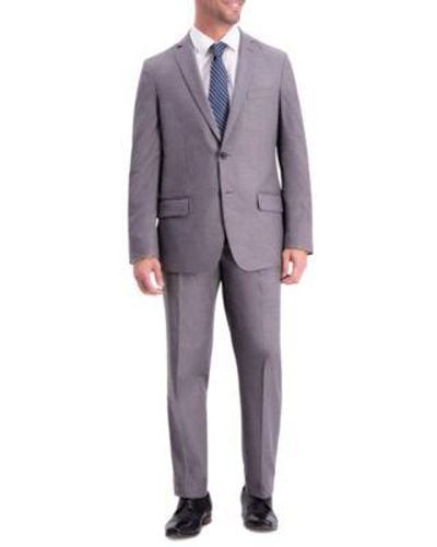 Haggar Slim Fit Textured Weave Suit Separates - Gray