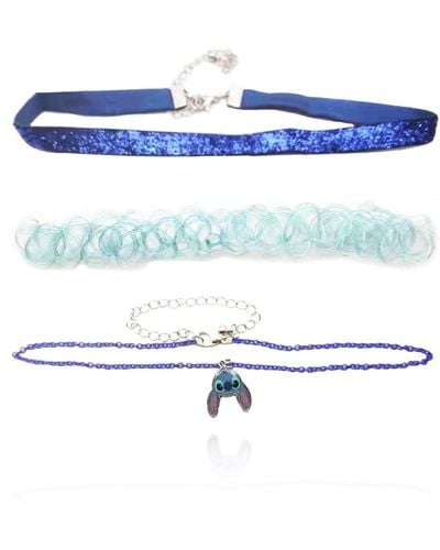 Disney Lilo & Stitch Necklace Trio - Blue
