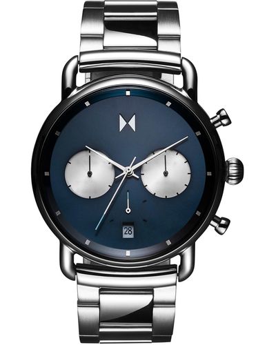 MVMT Blacktop Silver-tone Bracelet Watch 42mm