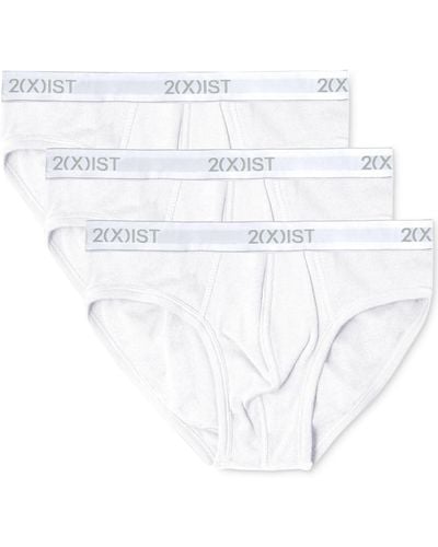 2xist Underwear, Essential Range No Show Brief 3 Pack - White