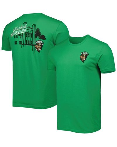 Image One Marshall Thundering Herd Mascot Scenery Premium T-shirt - Green