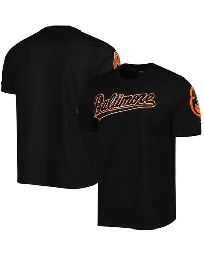 Men's Pro Standard Black Baltimore Orioles Cooperstown Collection Retro Classic T-Shirt Size: Small