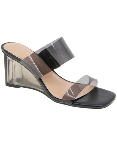 BCBGeneration Lorie Double Band Wedge Sandal - Gray