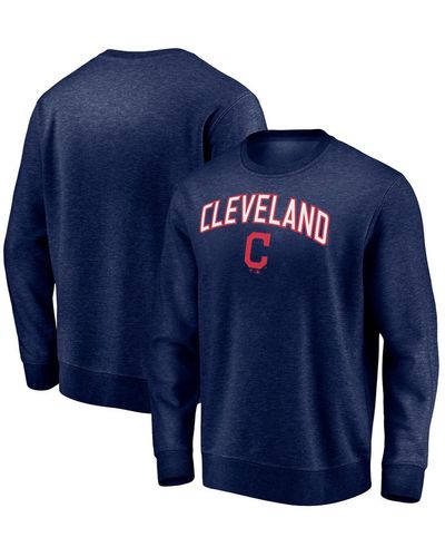 Fanatics Cleveland Indians Gametime Arch Pullover Sweatshirt - Blue