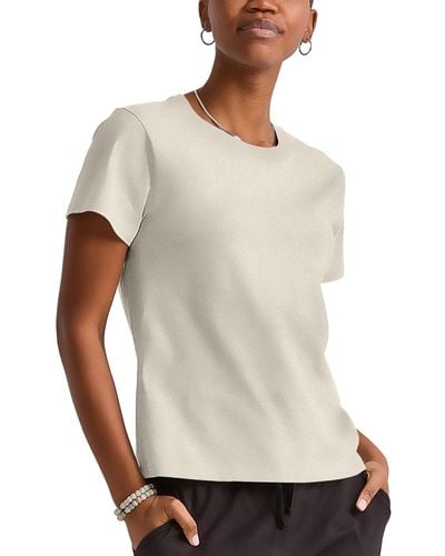 Hanes Originals Cotton Short Sleeve Classic T-shirt in White