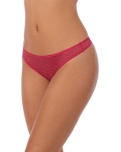 DKNY Modern Lace Satin-trim Thong Underwear Dk5013 - Pink