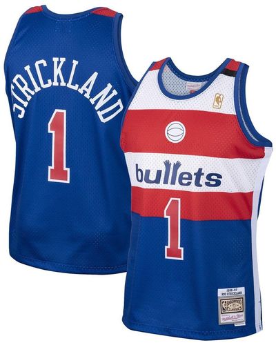 Mitchell & Ness Rod Strickland Washington Bullets 1996/97 Hardwood Classics Swingman Jersey - Blue