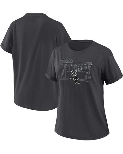 WEAR by Erin Andrews Chicago White Sox Oversized Boyfriend T-shirt - Black