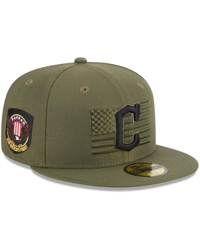 KTZ Cleveland Guardians 2023 Armed Forces Day On-field 59fifty Fitted Hat - Green