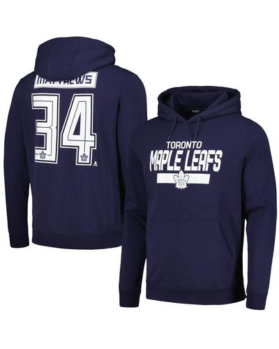 Levelwear Auston Matthews Toronto Maple Leafs Podium Name And Number Pullover Hoodie - Blue