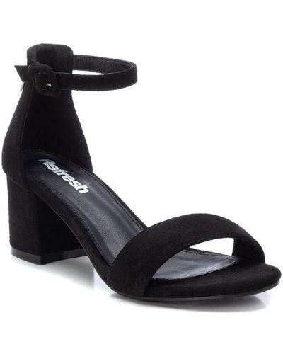 Xti Block Heel Suede Sandals By - White