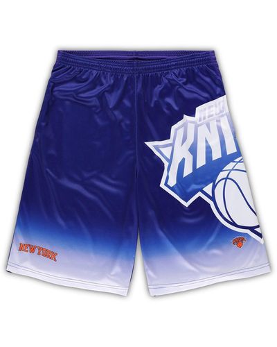 Fanatics New York Knicks Big And Tall Graphic Shorts - Blue