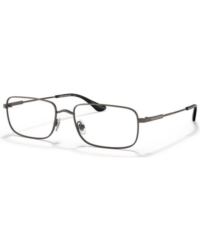 Brooks Brothers Rectangle Eyeglasses - Metallic