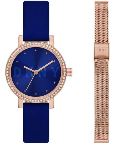 DKNY Soho -tone Stainless Steel Watch - Blue