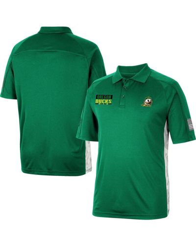 Colosseum Athletics Oregon Ducks Oht Military-inspired Appreciation Snow Camo Polo Shirt - Green