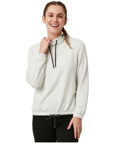Free Country Luxe Easy Fit Pullover Hoodie - White