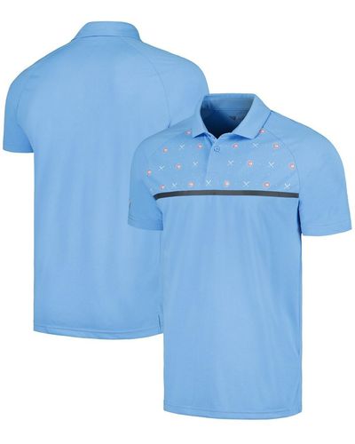 Levelwear Chicago Cubs Sector Batter Up Raglan Polo Shirt - Blue