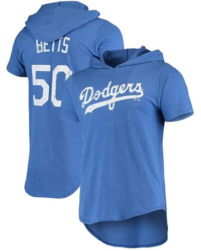Majestic Mookie Betts Los Angeles Dodgers Softhand Player Hoodie T-shirt - Blue