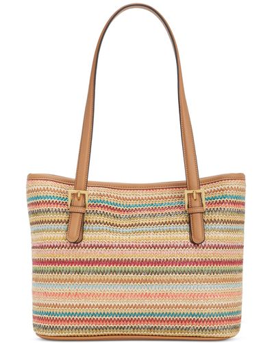 Style & Co. Medium Classic Straw Tote - Brown