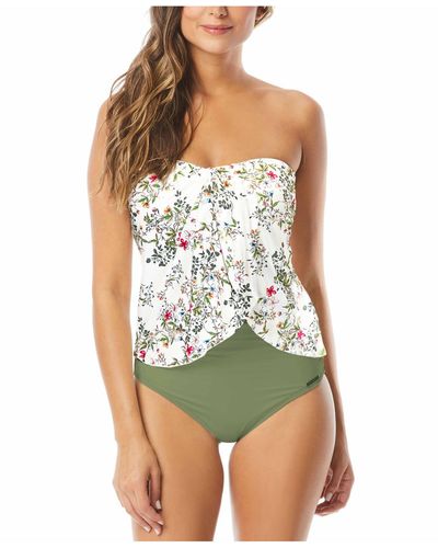 Vince Camuto Draped Bandeau Tankini Top