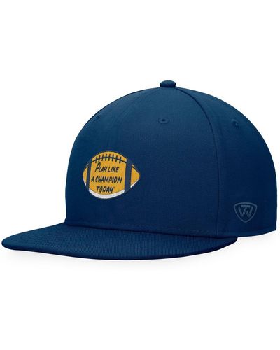 Top Of The World Navy Notre Dame Fighting Irish Play Like A Champion Today Fitted Hat - Blue