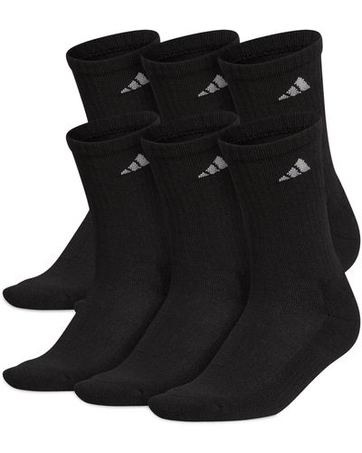 adidas 6-pk. Athletic Cushioned Crew Socks - Black