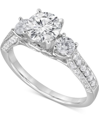 Macy's Diamond Three Stone Engagement Ring (1-3/4 Ct. T.w. - Metallic