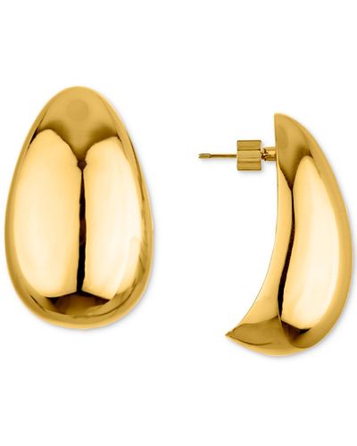 OMA THE LABEL Abstract Tear-shape Dome Drop Earrings - Metallic