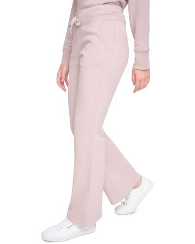 Calvin Klein Performance High Waist Full Length Flare Pants - Pink