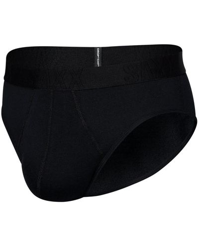 Saxx Underwear Co. Droptemp Cooling Cotton Slim Fit Brief - Black