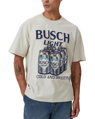 Cotton On Busch Light Loose Fit T-shirt - Gray