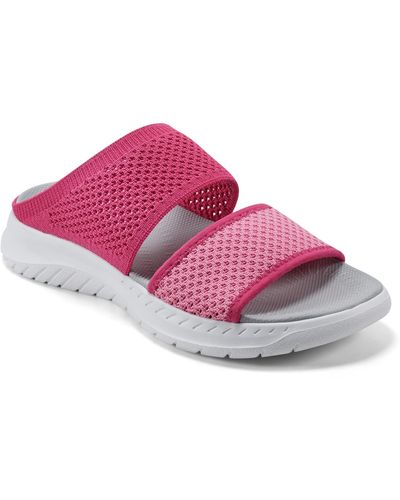 Easy Spirit Davera Round Toe Flat Casual Sandals - Pink