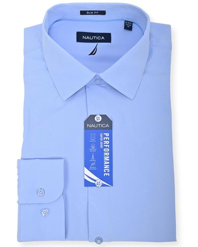 Nautica Slim Fit Supershirt Dress Shirt - Blue