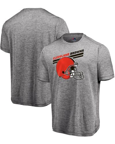 Majestic Heather Cleveland Browns Showtime Pro Grade T-shirt - Gray