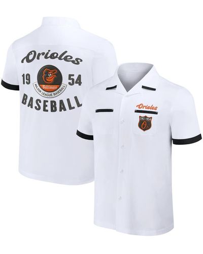 Fanatics Darius Rucker Collection By Baltimore Orioles Bowling Button-up Shirt - White