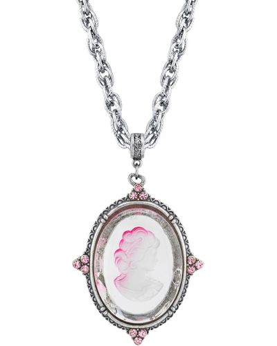 2028 Silver-tone Necklace - Pink