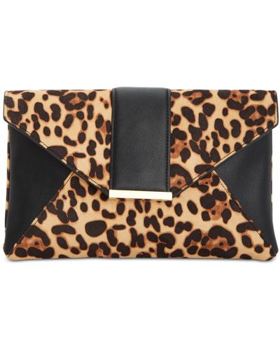 INC International Concepts Luci Leopard Print Clutch, Created For Macy's - Multicolor