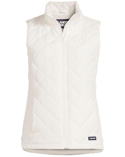 Lands' End Petite Insulated Vest - White
