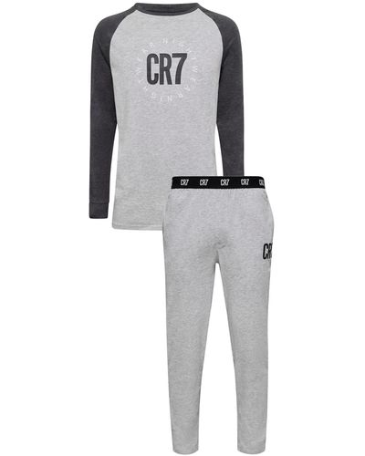 Cr7 100% Cotton Loungewear Pants Set - Gray