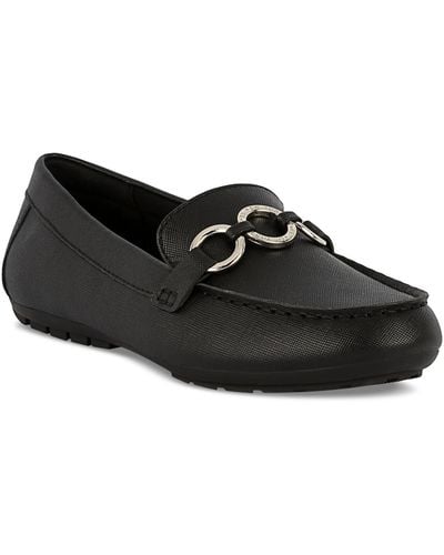 Jones New York Rannel Chain Ornamented Slip On Loafers - Black