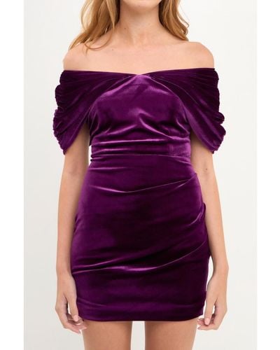 Endless Rose Velvet Mini Dress - Purple