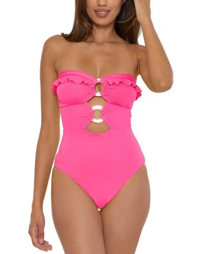 SOLUNA Buckle-up One-piece Swimsuit - Pink