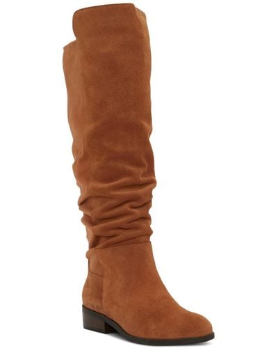 Lucky Brand Calypso Wide-calf Crop Over-the-knee Boots - Brown