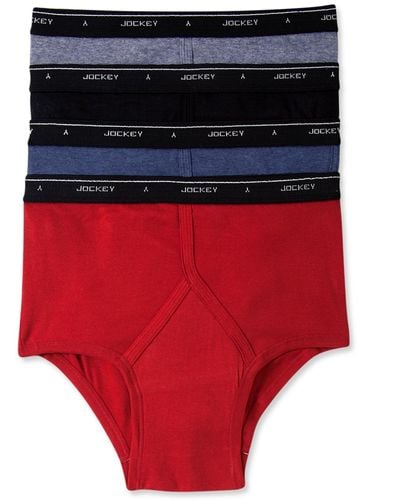Jockey Classic Collection Full-rise Briefs 4-pack Underwear - Red