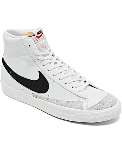 Nike Blazer Mid 77 Vintage-like Casual Sneakers From Finish Line - White