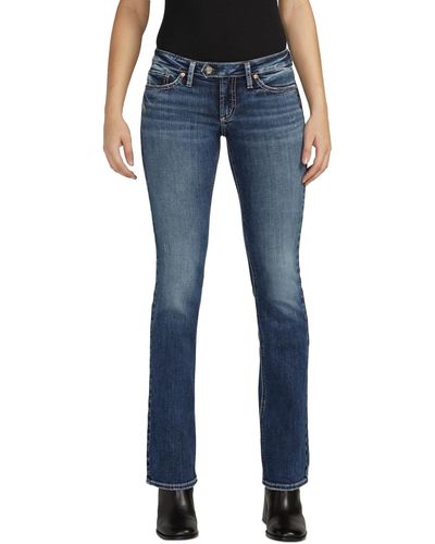 Silver Jeans Co. Britt Low-rise Straight-leg Jeans - Blue