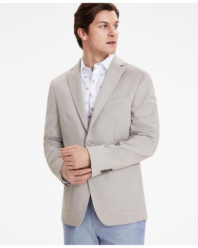 BarIII Slim-fit Knit Sport Coat - Gray