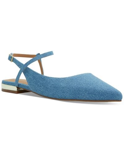 ALDO Sarine Strappy Pointed Toe Flats - Blue