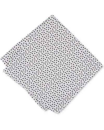 Alfani Angle Geo-print Pocket Square - White